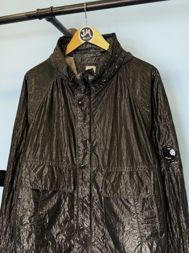 Large C.P. Company Black Kan-D Jacket with Foldaway Hood - Image 3