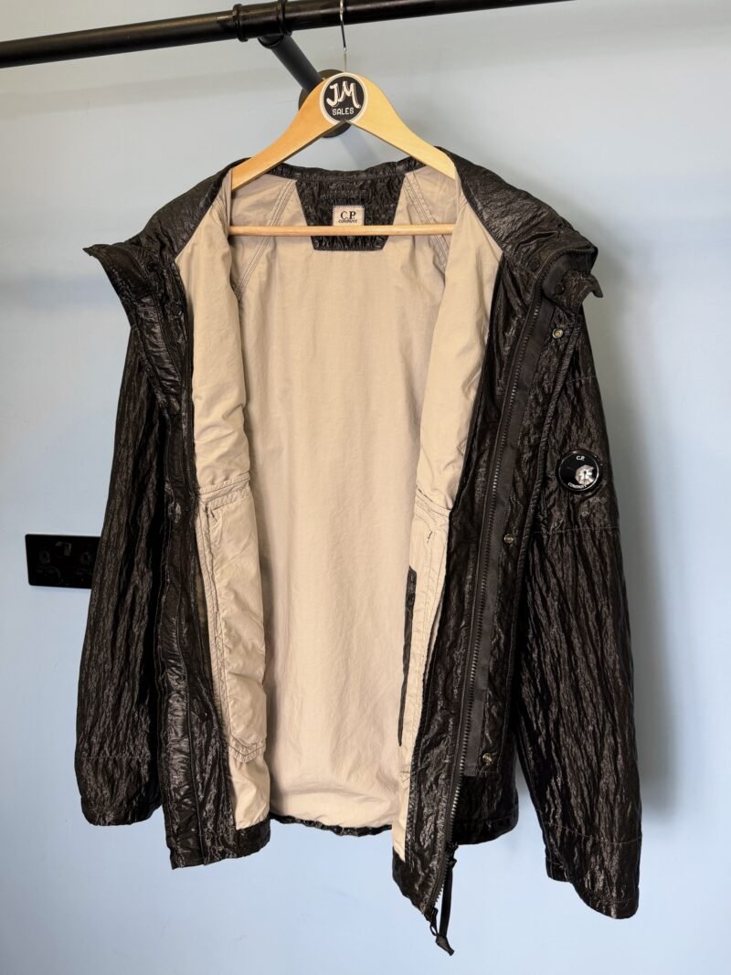 Large C.P. Company Black Kan-D Jacket with Foldaway Hood - Image 4
