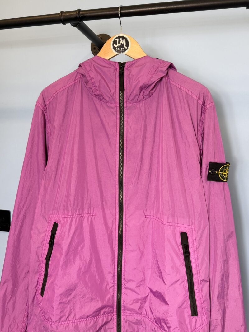 Alternative view of Large Stone Island Pinky Purple Garment Dyed Crinkle Reps NY Lightweight Jacket