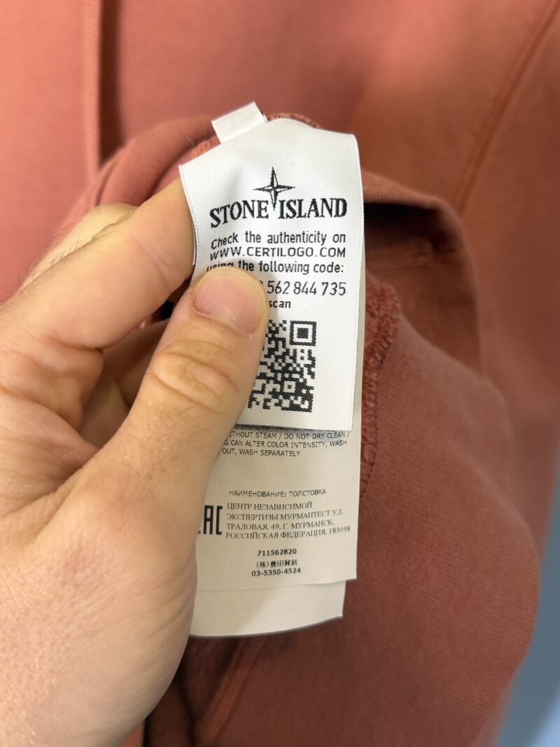XXL Stone Island Brick Orange Hoodie Jumper - Image 4