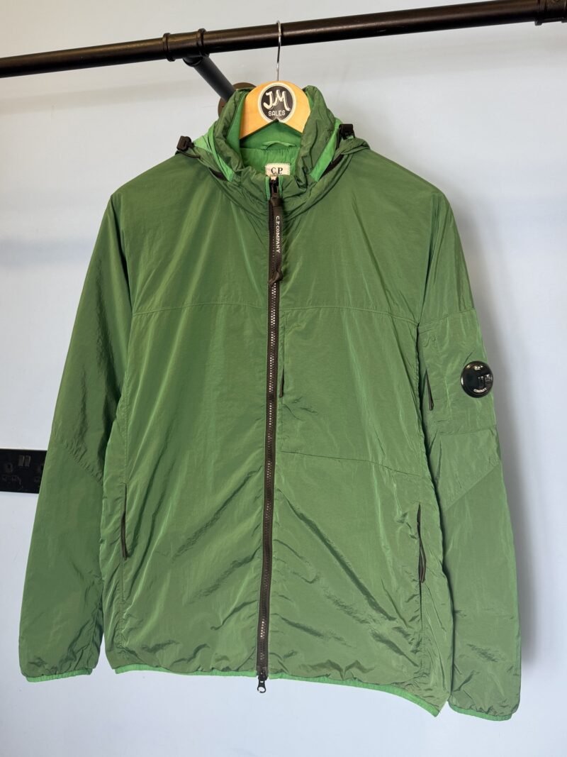 Medium C.P. Company Green CR-L Padded Chrome Nylon Jacket