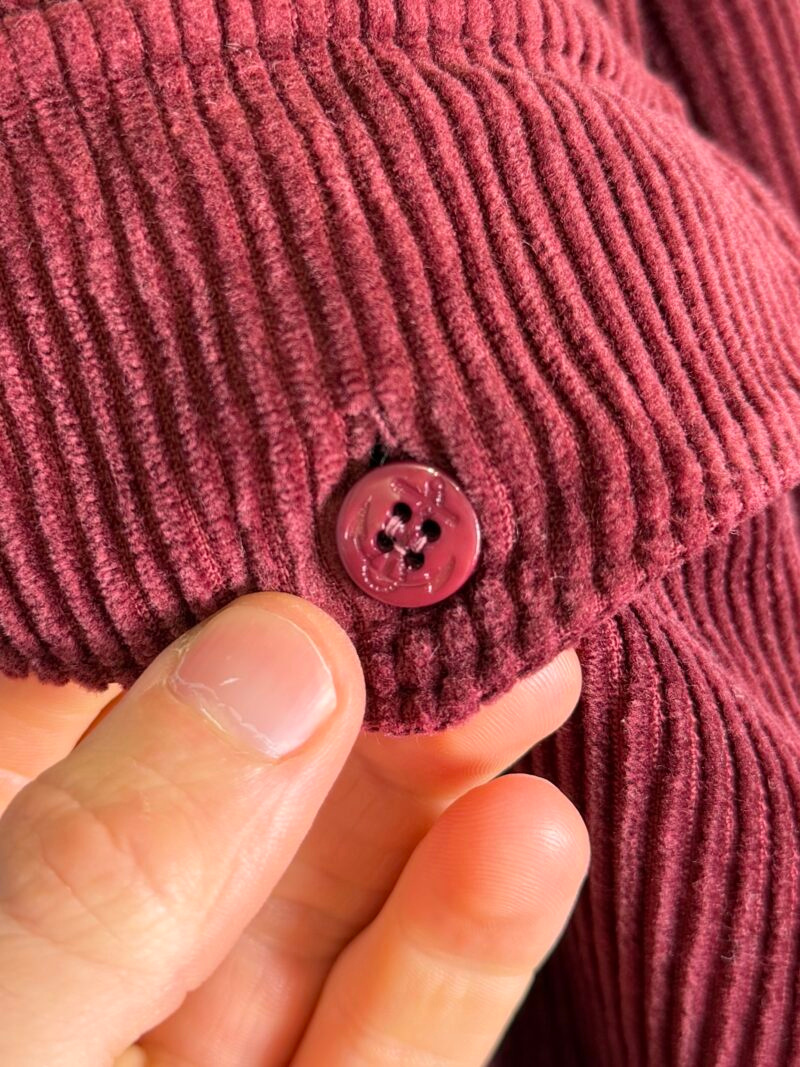 RARE XXL Stone Island 1995 Red Corduroy Quarter Zip - Image 5