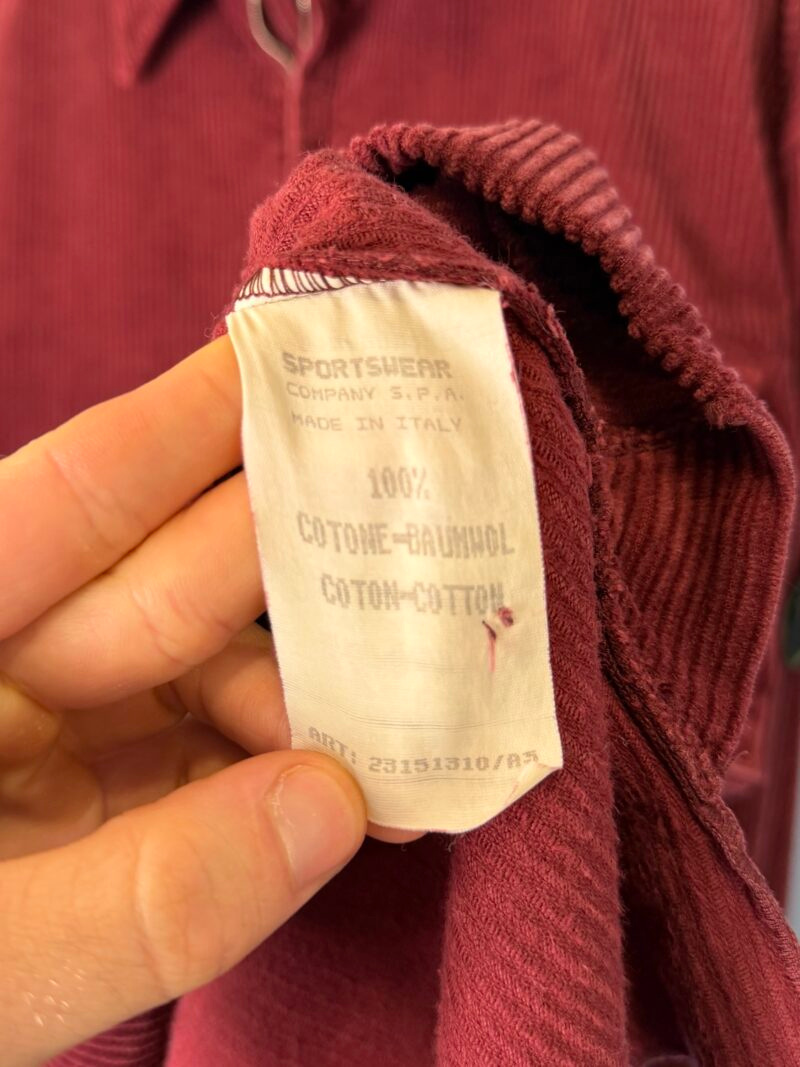 RARE XXL Stone Island 1995 Red Corduroy Quarter Zip - Image 8