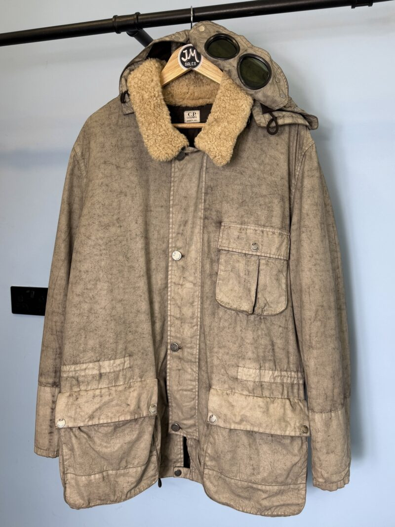XXL C.P. Company Grey 2003 Sandblast Mille Miglia Goggle Jacket