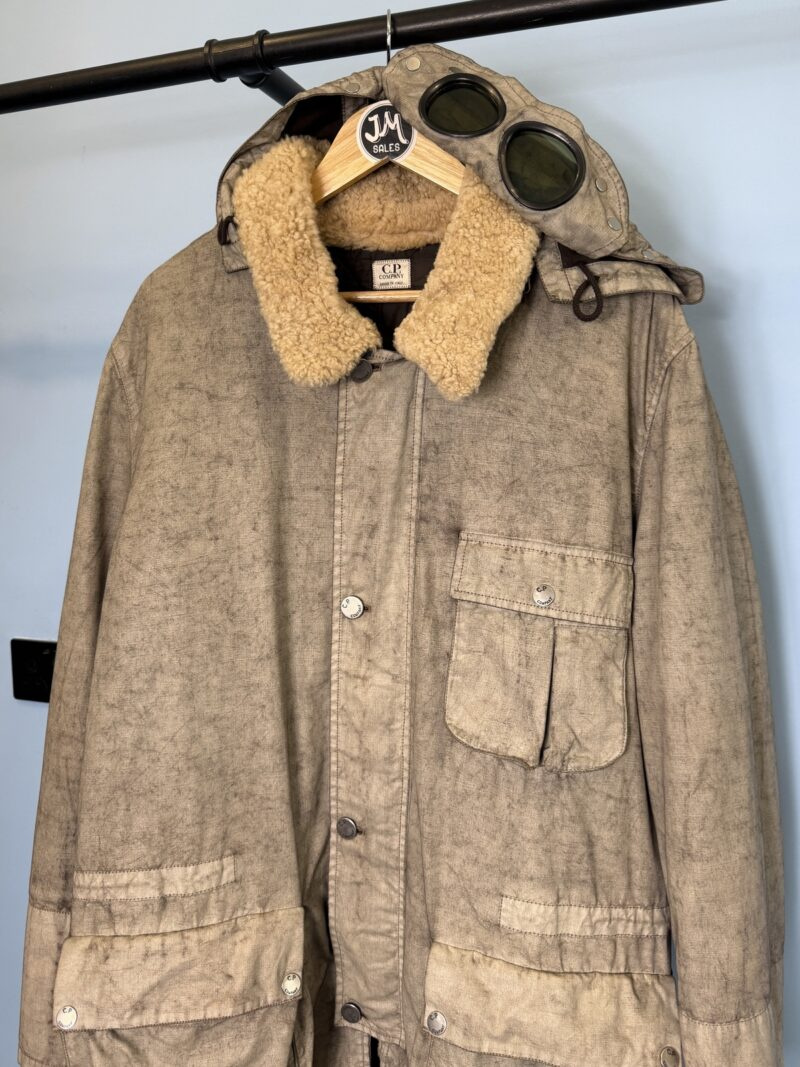 XXL C.P. Company Grey 2003 Sandblast Mille Miglia Goggle Jacket - Image 2