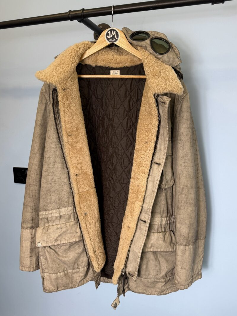 XXL C.P. Company Grey 2003 Sandblast Mille Miglia Goggle Jacket - Image 3
