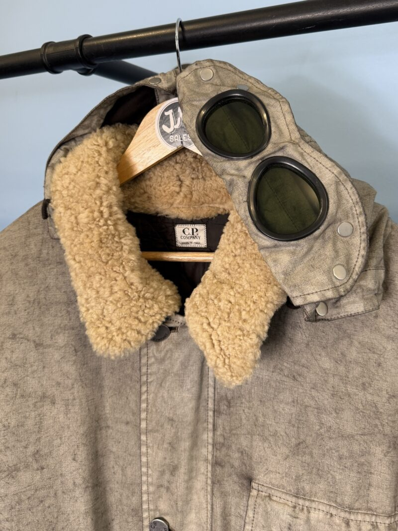 XXL C.P. Company Grey 2003 Sandblast Mille Miglia Goggle Jacket - Image 5
