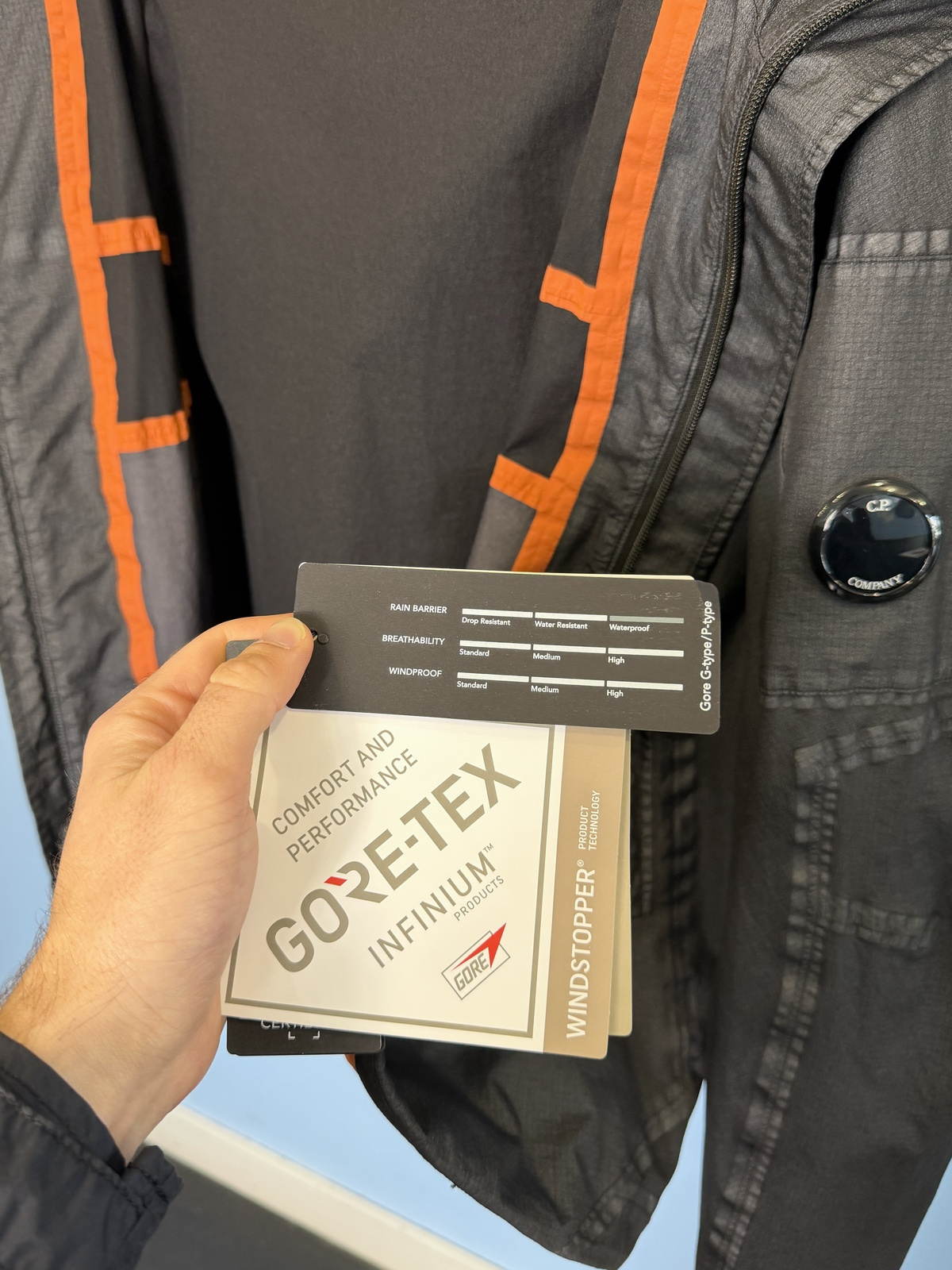 BNWT Medium C.P. Company Grey Orange Goretex Infinium Gore G Type Jacket - Image 5
