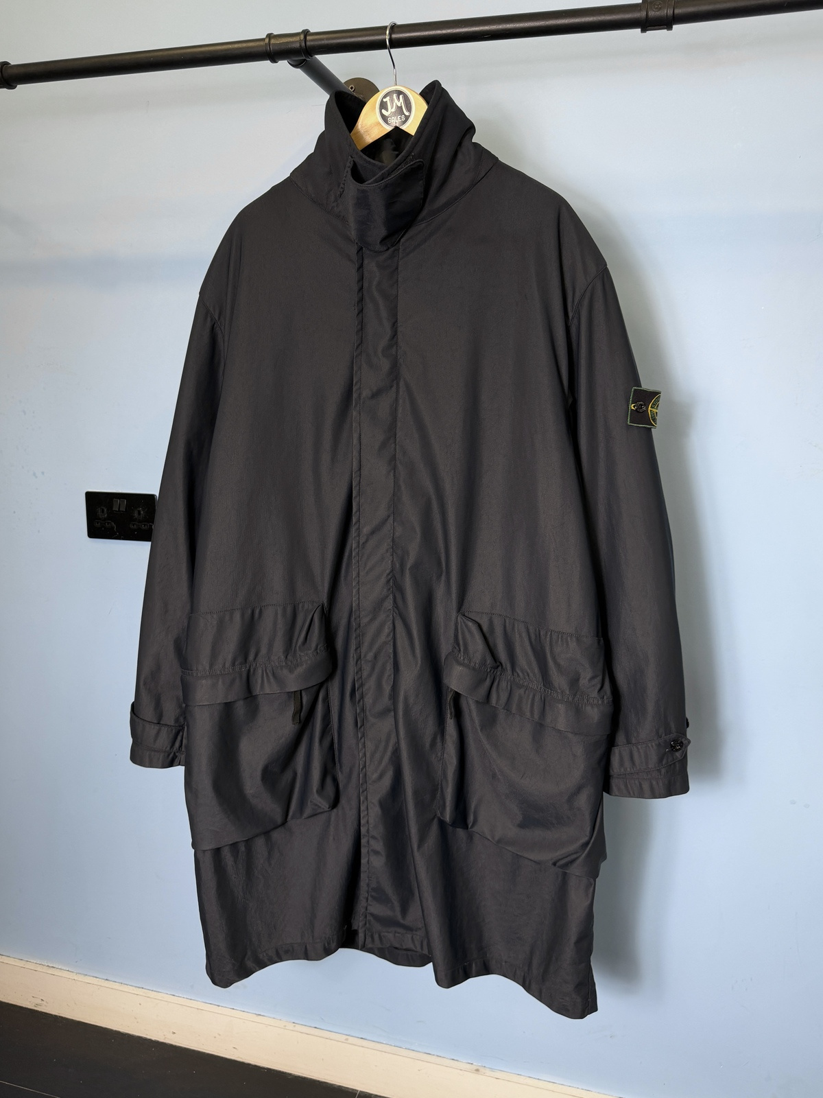 XXL Stone Island Navy Blue 1997 Nylam Trench Green Edge Jacket with Padded Liner - Image 2