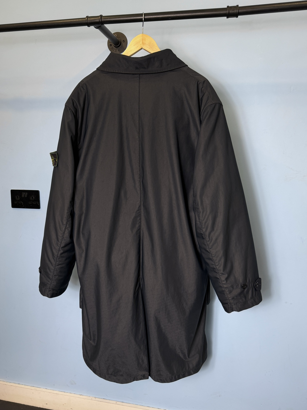 XXL Stone Island Navy Blue 1997 Nylam Trench Green Edge Jacket with Padded Liner - Image 7