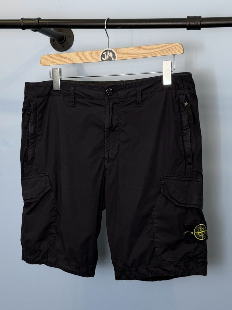 34W Stone Island Navy Blue Regular Fit Cargo Shorts