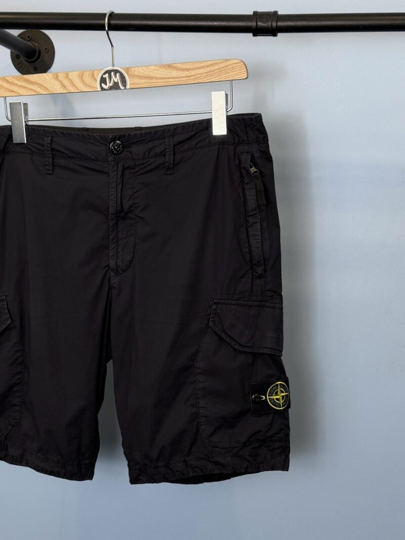 Alternative view of 34W Stone Island Navy Blue Regular Fit Cargo Shorts