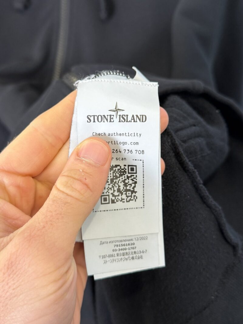XXL Stone Island Black Full Zip Hoodie Jumper - Image 4