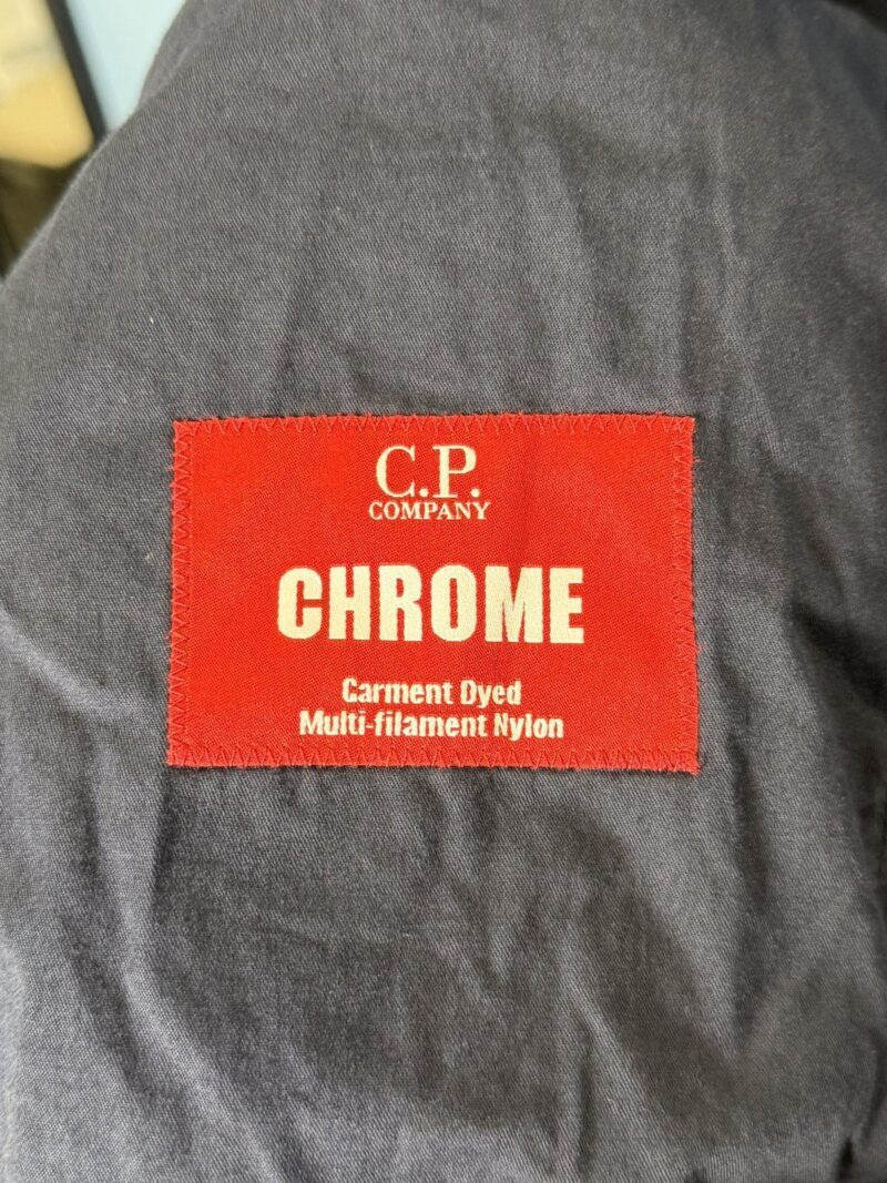 Large C.P. Company Navy Blue Chrome Garment Dyed Nylon Lens Overshirt Jacket - Image 4