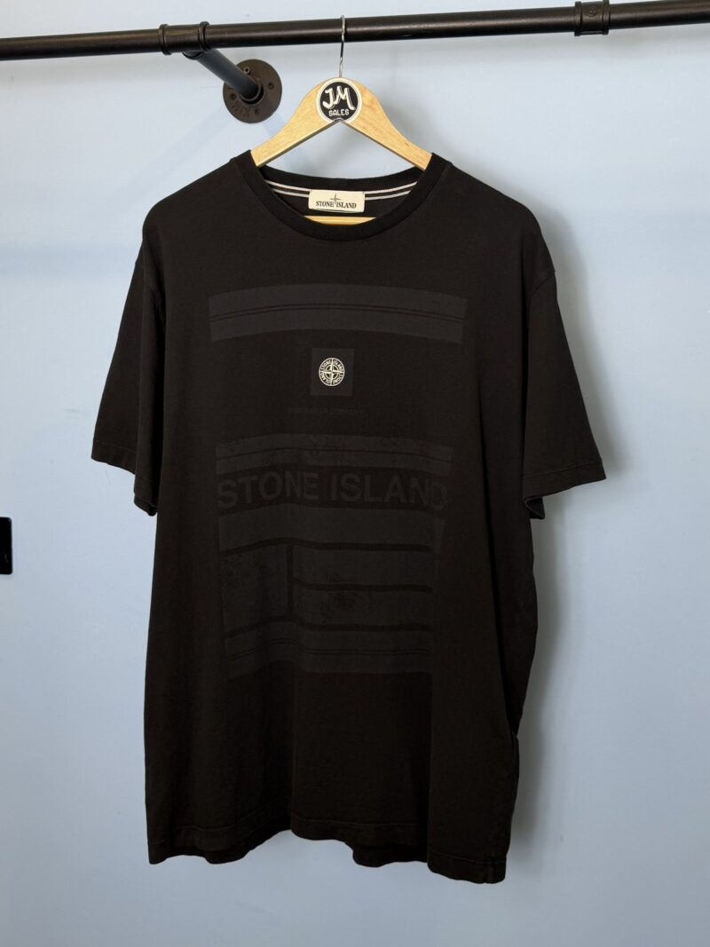 XXL Stone Island Black Graphic Print T-Shirt