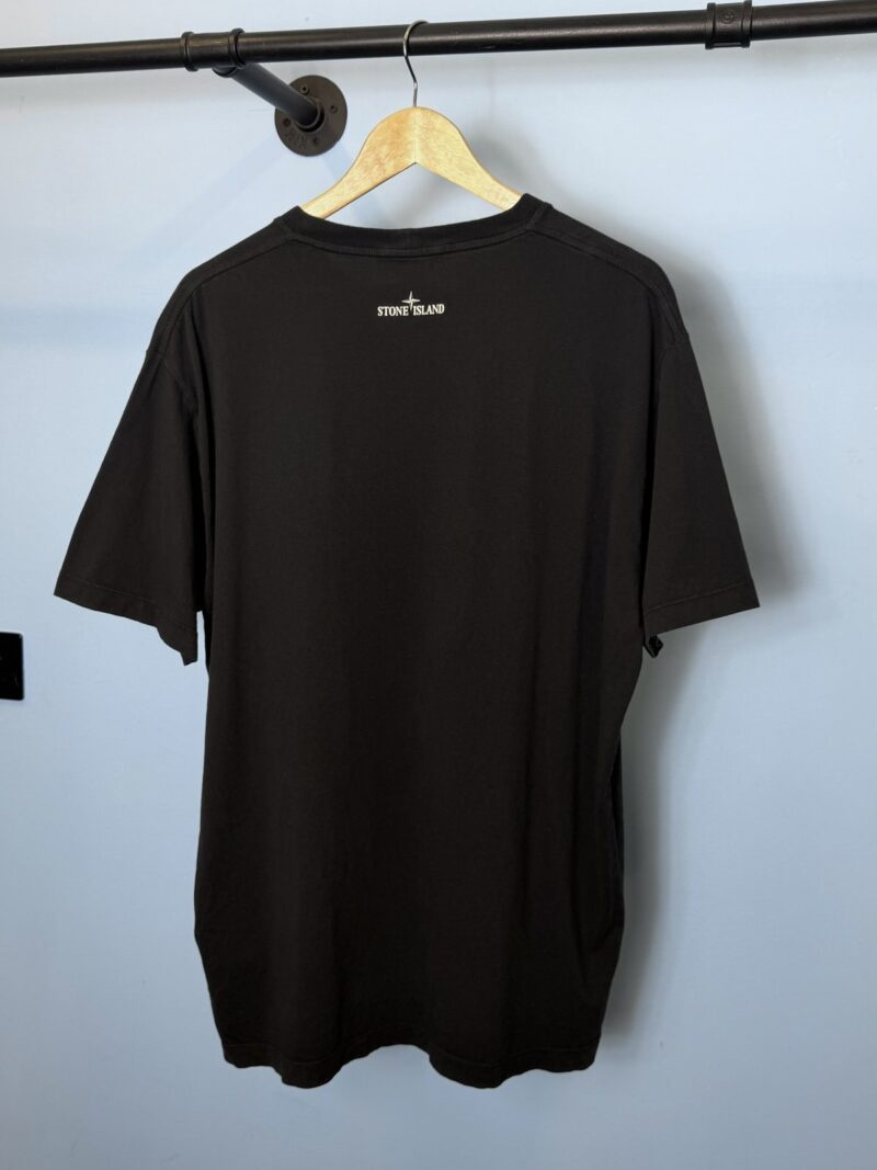 XXL Stone Island Black Graphic Print T-Shirt - Image 4