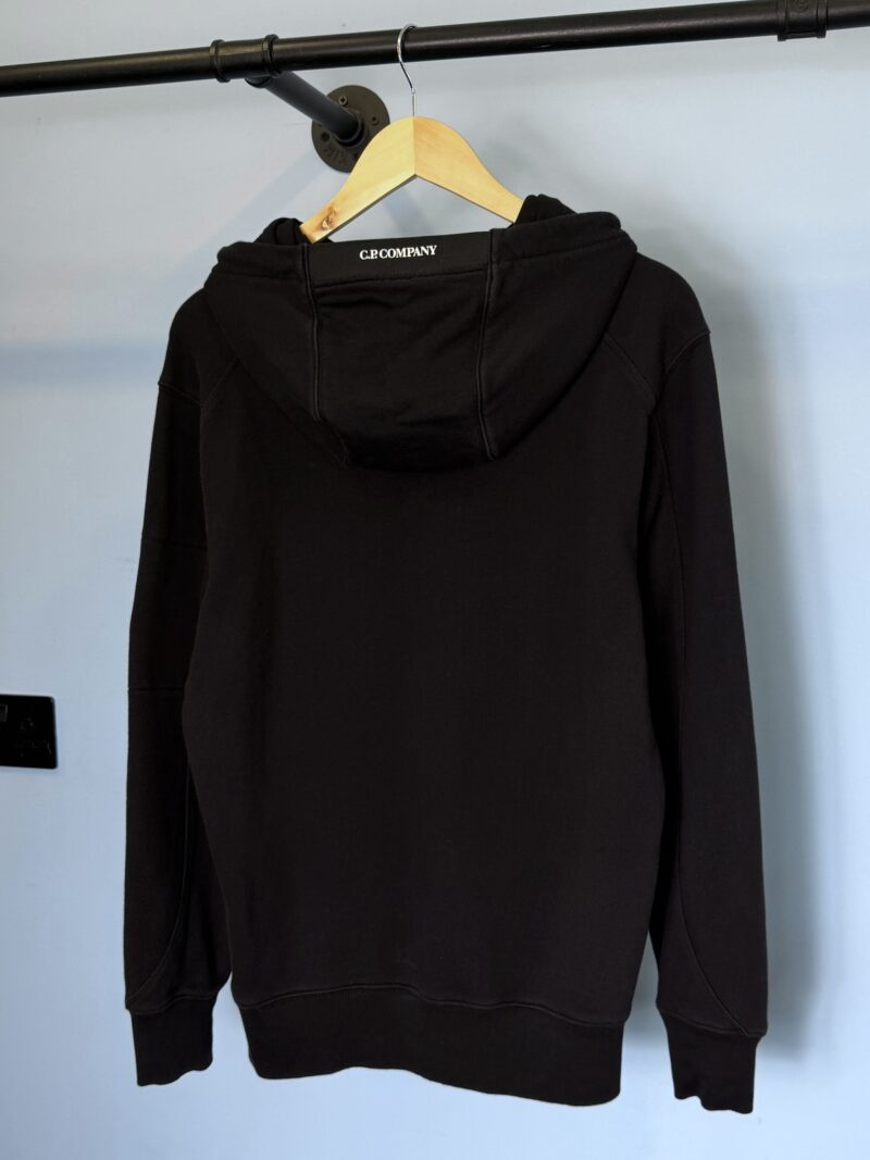 Medium C.P. Company Black Hoodie Jumper - Image 3
