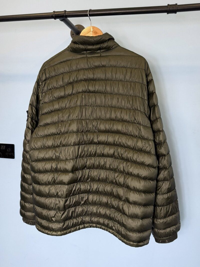 XXL Stone Island Green Garment Dyed Down 26 GR X SQM N Puffer Jacket - Image 3