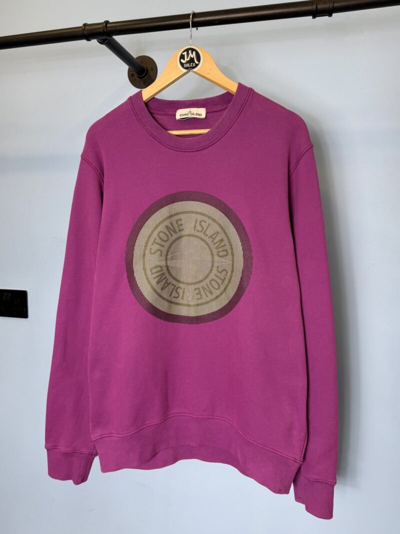 XL Stone Island Purple Lenticular 3D Print Crewneck Sweatshirt Jumper