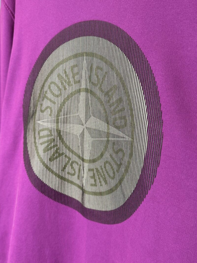 XL Stone Island Purple Lenticular 3D Print Crewneck Sweatshirt Jumper - Image 3