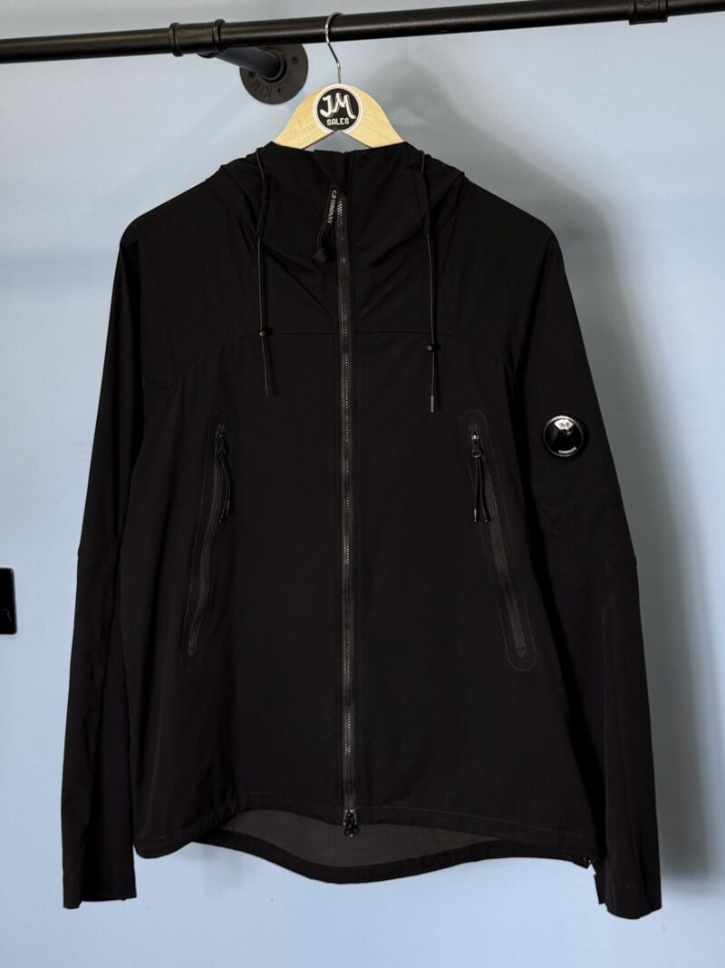 Large C.P. Company Black Pro-Tek Lens Hooded Jacket