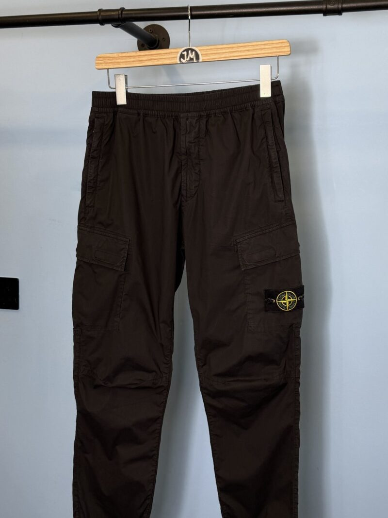 Alternative view of 32W Stone Island Black Regular Tapered Fit RE-T Cargos Medium