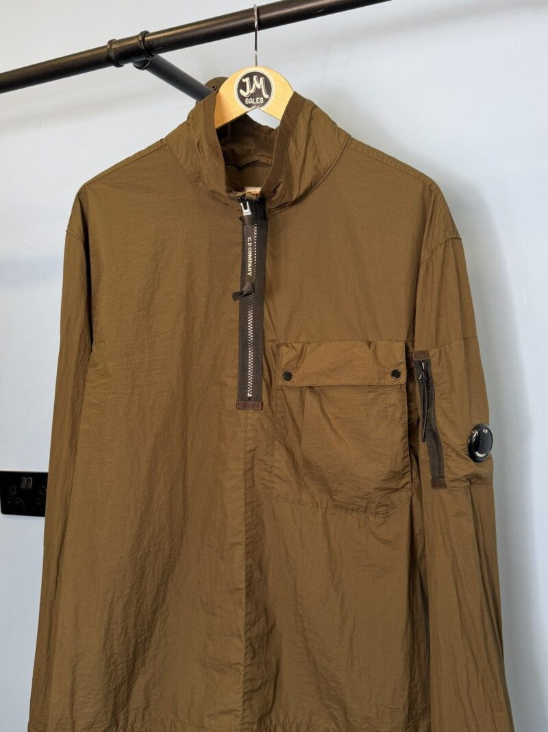 Alternative view of Large C.P. Company Khaki Green Taylon P Quarter Zip Overshirt Jacket