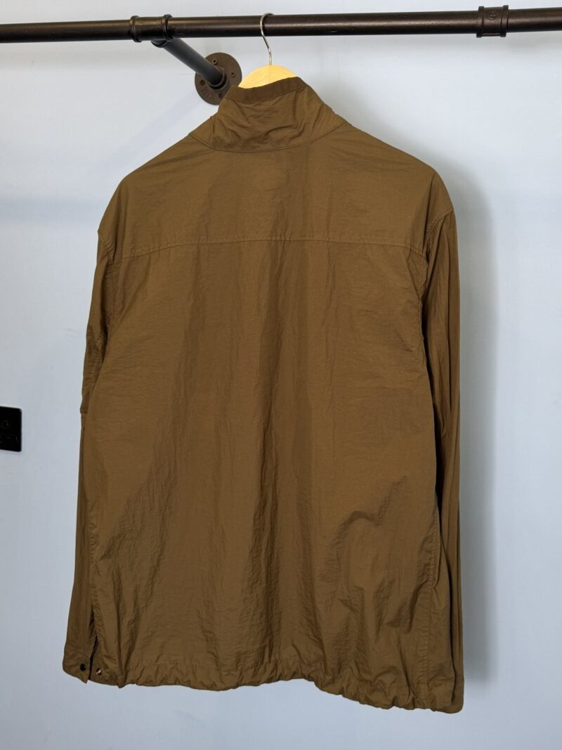 Large C.P. Company Khaki Green Taylon P Quarter Zip Overshirt Jacket - Image 3