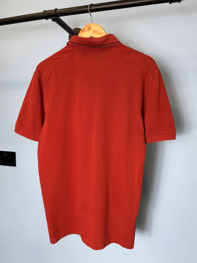 RARE XL 2009 Stone Island Red Polo with Green Yellow Badge - Image 4