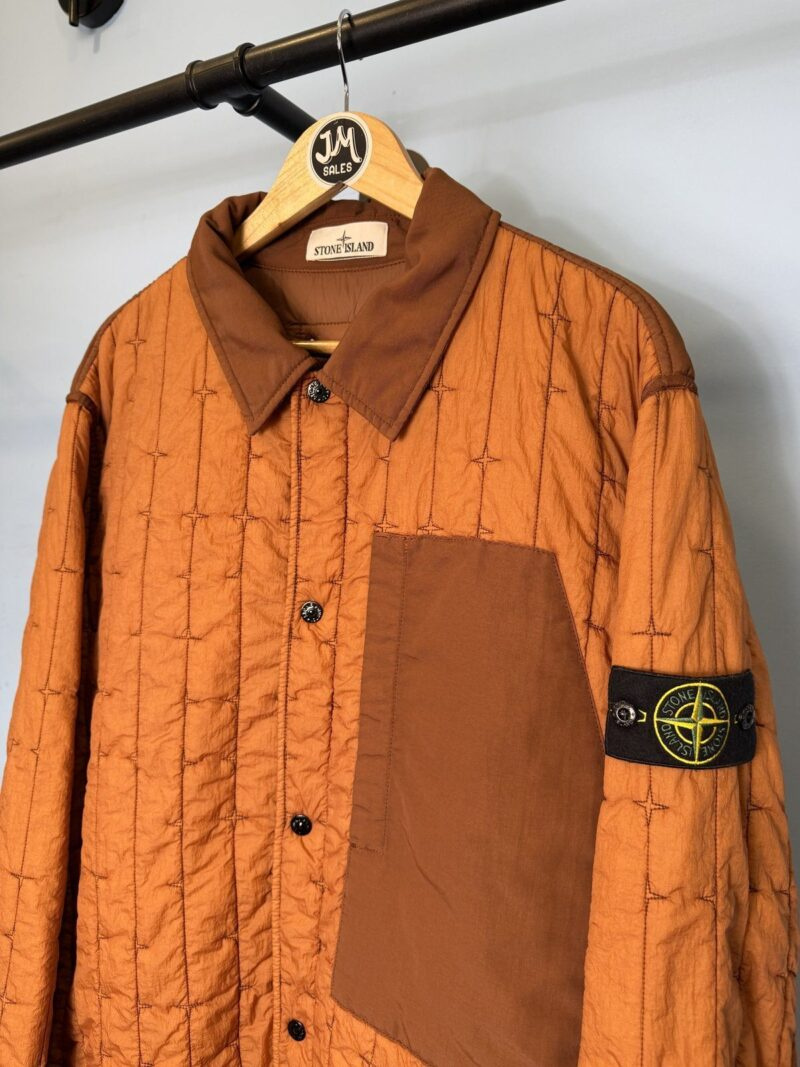 Alternative view of XXL Stone Island Orange Quilted Nylon Stella PrimaLoft Overshirt Jacket