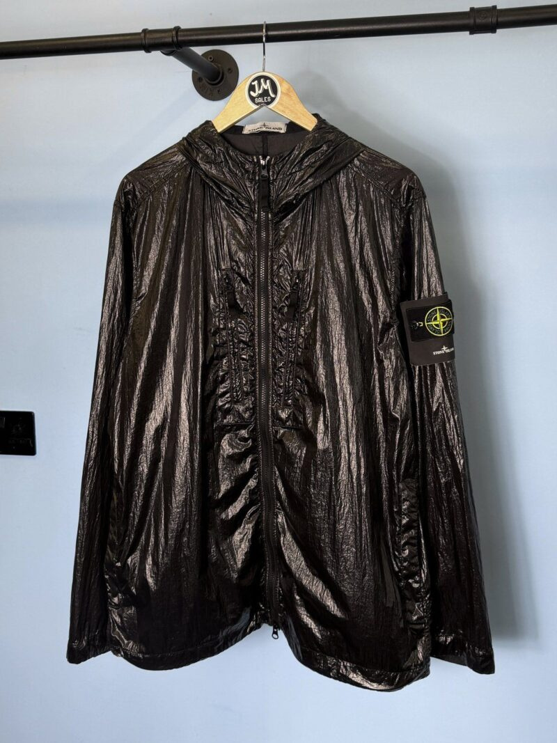 XL Stone Island Black Lucido-TC Hooded Jacket
