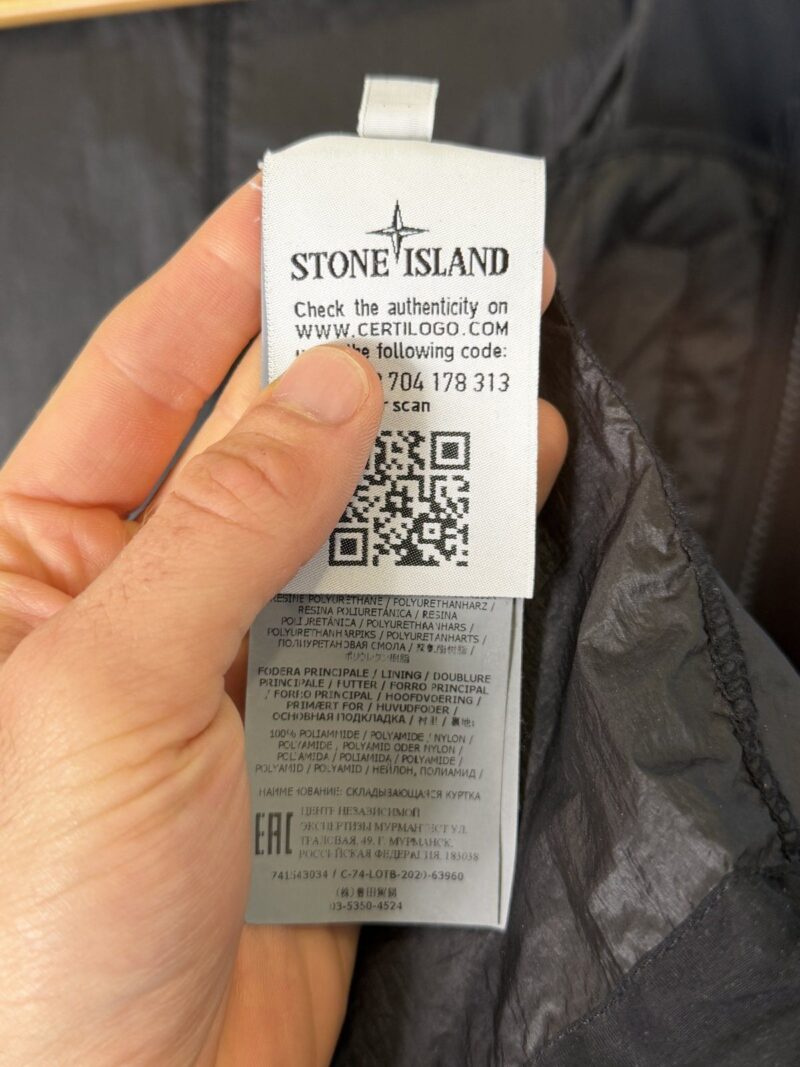 XL Stone Island Black Lucido-TC Hooded Jacket - Image 5