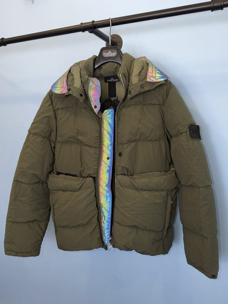 Medium Stone Island Shadow Project Green Scarabeo Naslan Light Down Jacket