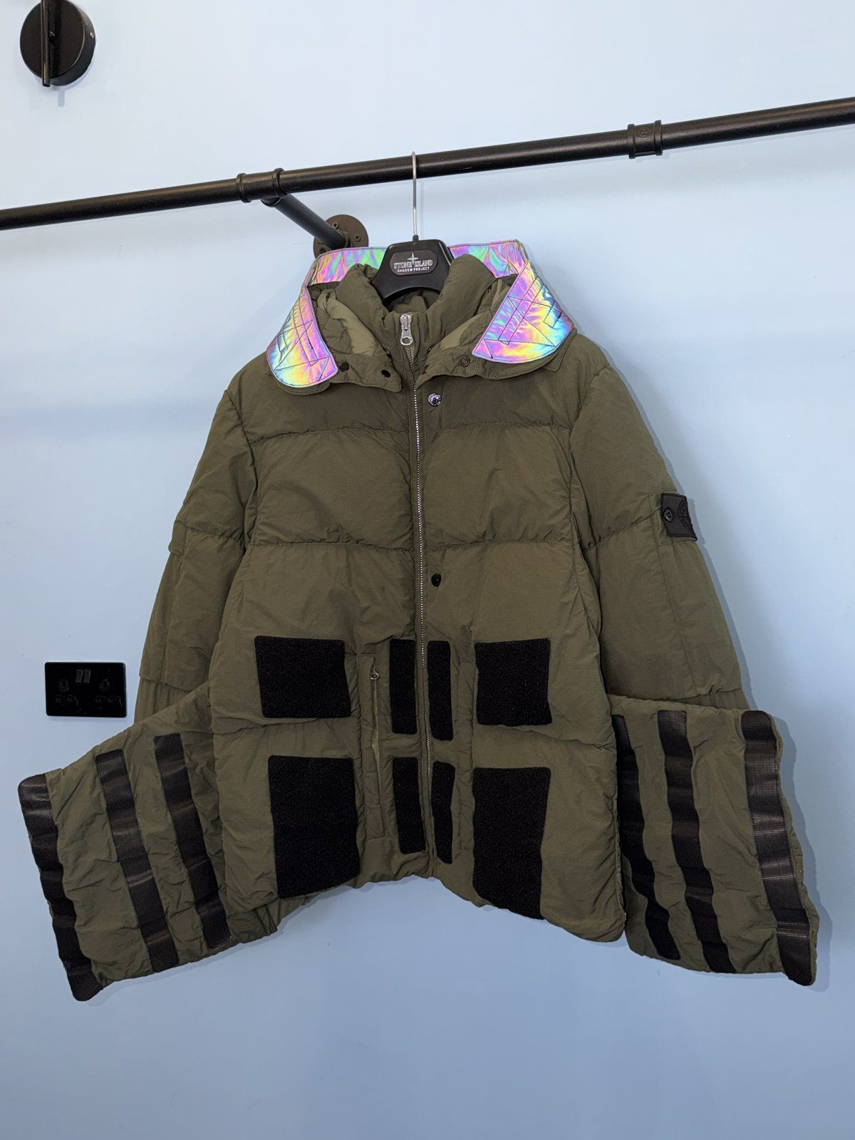 Medium Stone Island Shadow Project Green Scarabeo Naslan Light Down Jacket - Image 4