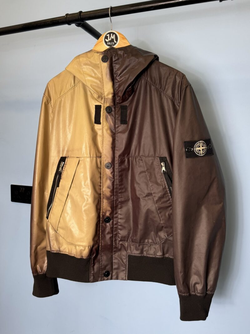 Large Stone Island 2010 Brown Yellow Heat Reactive Lightweight Jacket