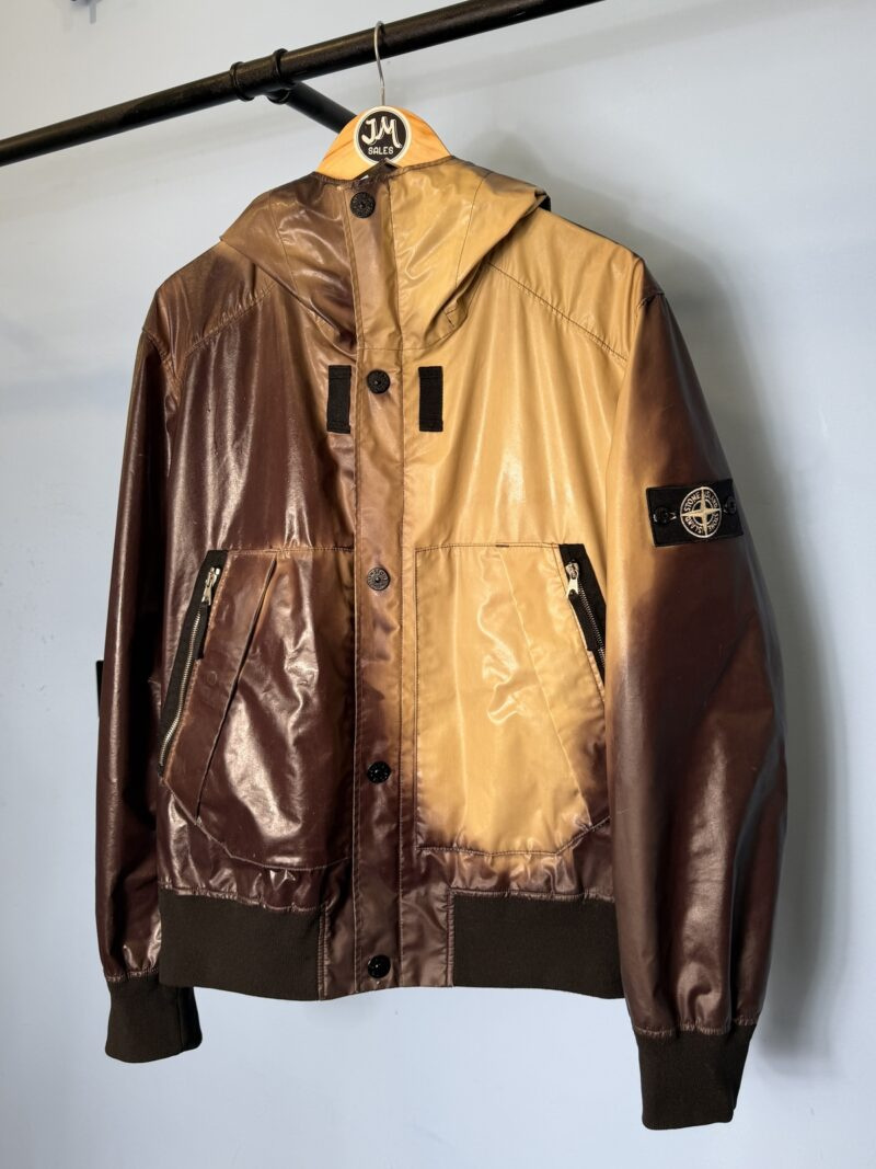 Large Stone Island 2010 Brown Yellow Heat Reactive Lightweight Jacket - Image 3