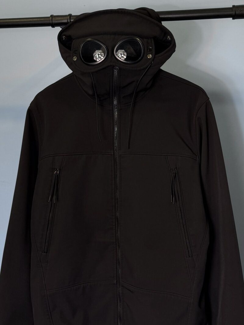 Alternative view of Large C.P. Company Black Fleece Lined Soft Shell Goggle Jacket