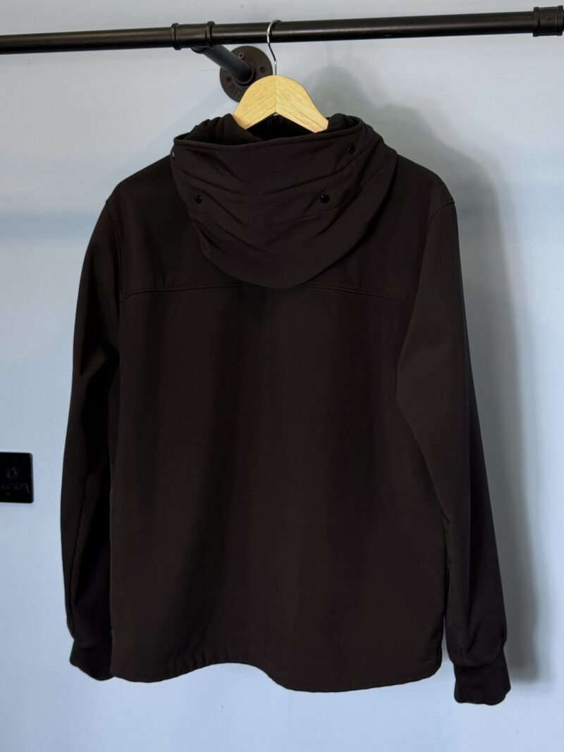 Large C.P. Company Black Fleece Lined Soft Shell Goggle Jacket - Image 5