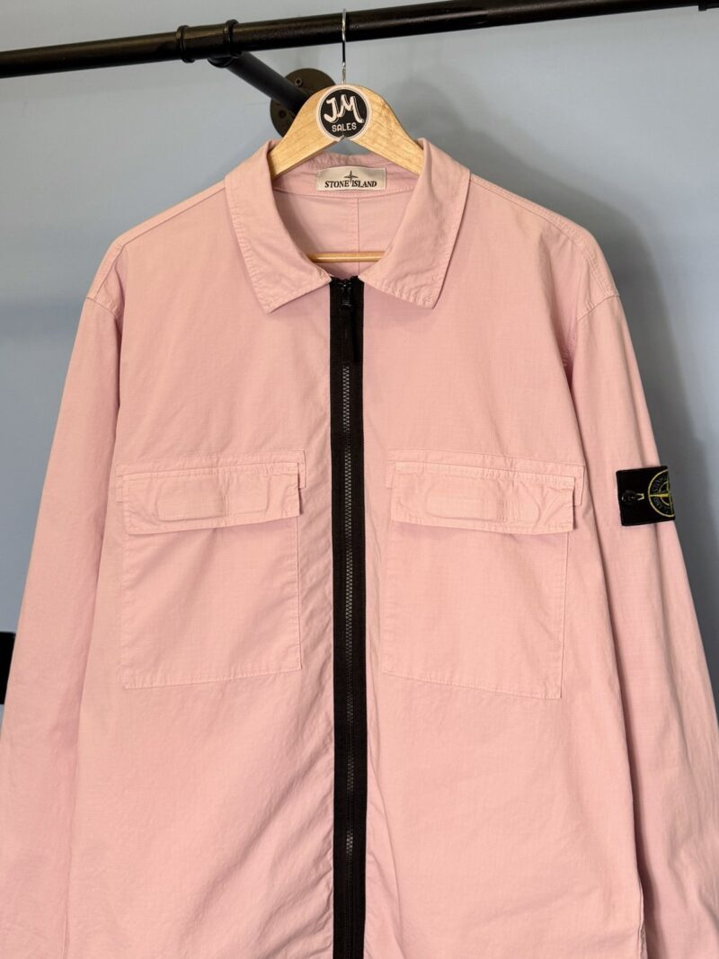 Alternative view of XXL Stone Island Baby Pink Cotton Ripstop Overshirt Jacket
