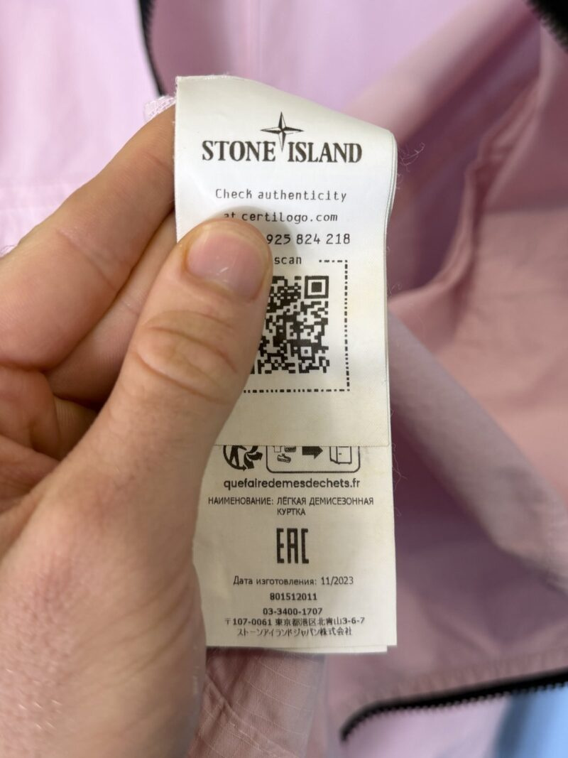 XXL Stone Island Baby Pink Cotton Ripstop Overshirt Jacket - Image 4