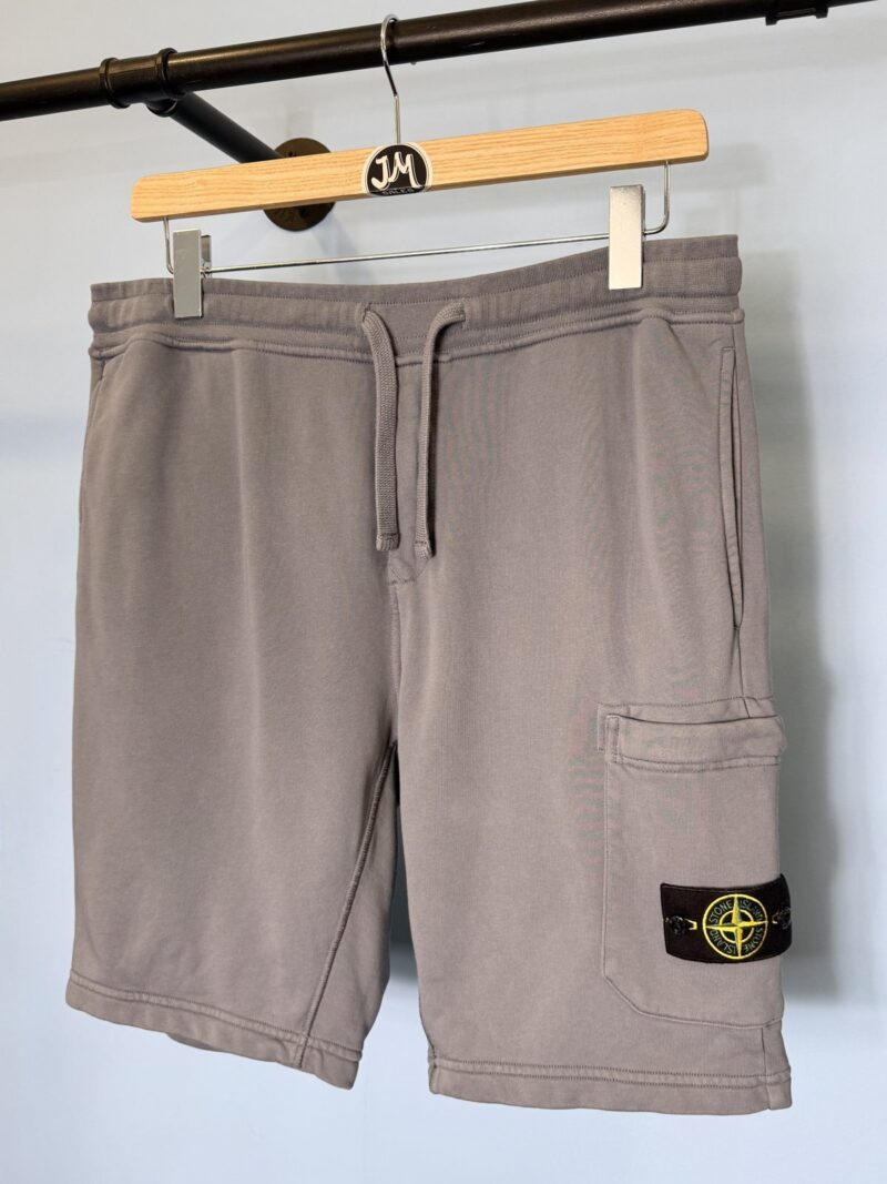 XL Stone Island Slate Blue Cotton Fleece Shorts 36W