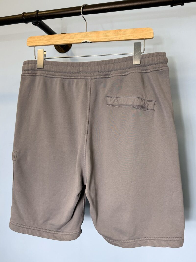 XL Stone Island Slate Blue Cotton Fleece Shorts 36W - Image 4