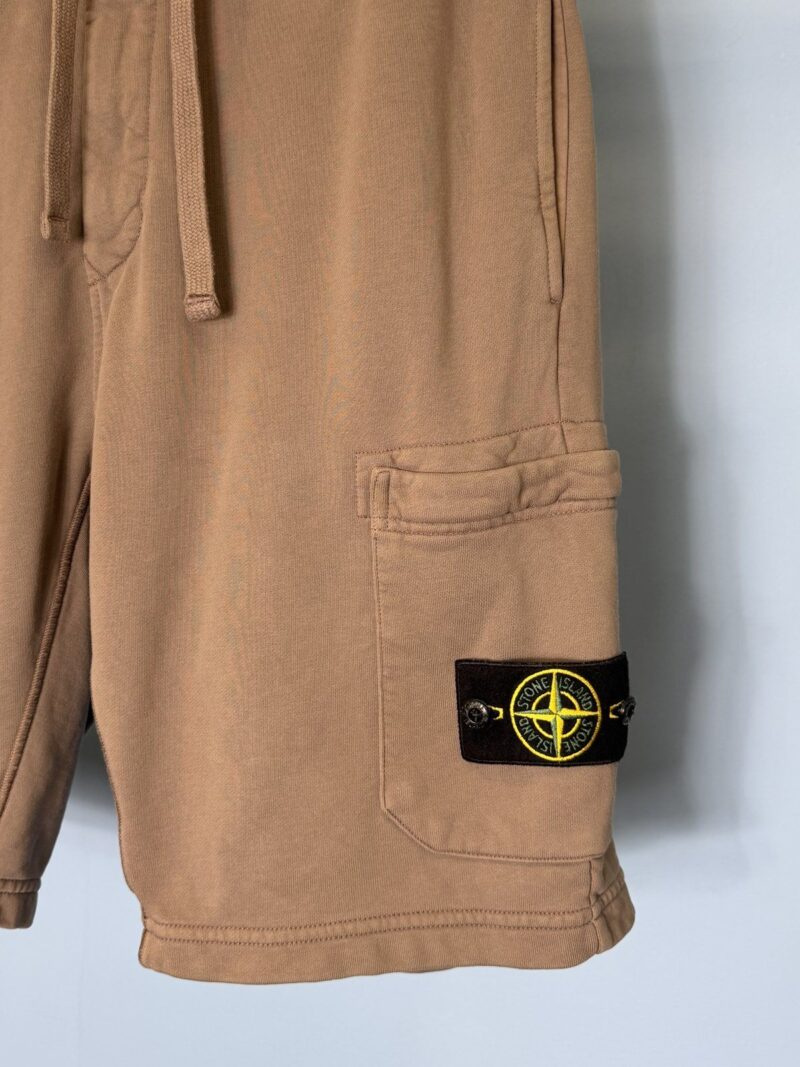 Alternative view of Large Stone Island Light Brown Cotton Fleece Shorts 34W