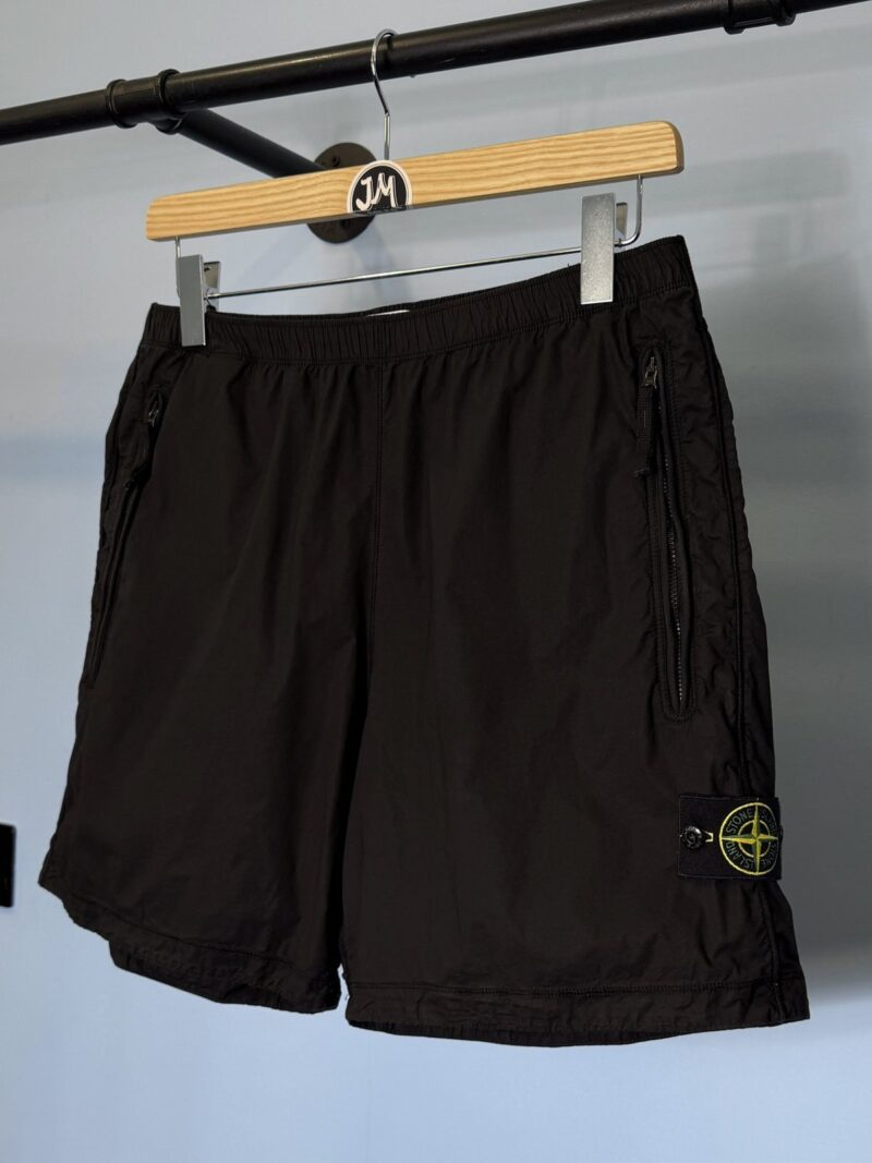 Alternative view of 32W Stone Island Black Loose Wide Fit Shorts
