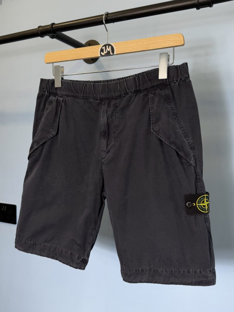 32W Stone Island Blue Regular Fit Old Dye Cargo Shorts