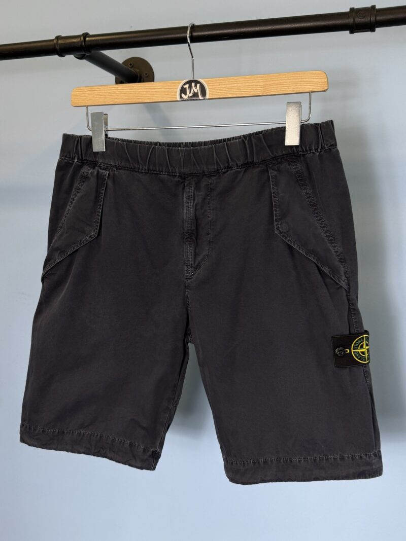 Alternative view of 32W Stone Island Blue Regular Fit Old Dye Cargo Shorts