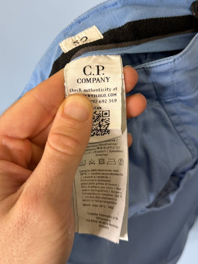 XL C.P. Company Sky Blue Lens Cargo Shorts - Image 6