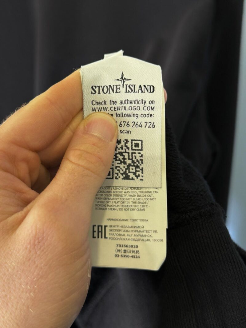 3XL Stone Island Black Crewneck Sweatshirt Jumper - Image 4