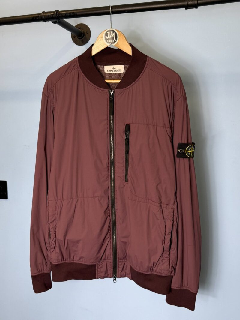 Large Stone Island Purple Skin Touch Nylon-TC Bomber Jacket