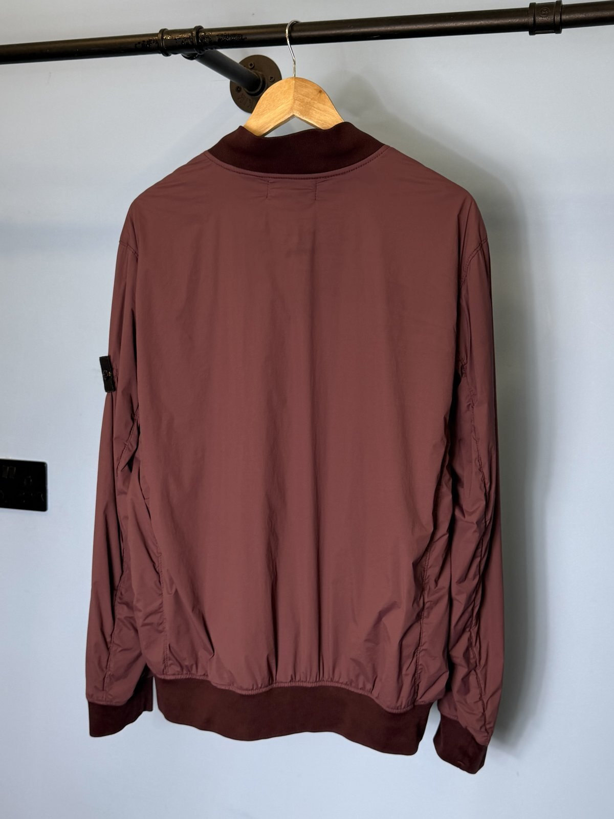Large Stone Island Purple Skin Touch Nylon-TC Bomber Jacket - Image 4